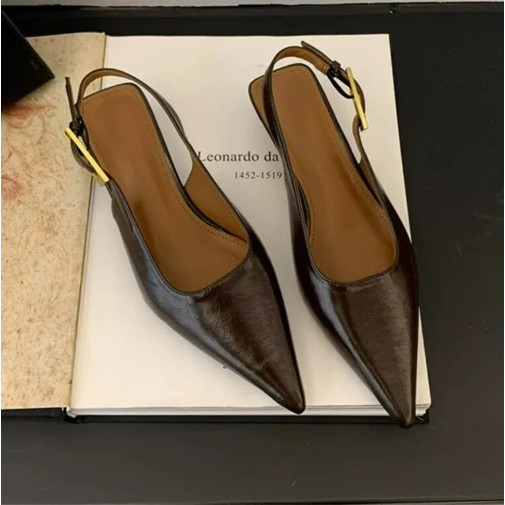 Pointed Toe Sandals Singbacks Mules Shoes