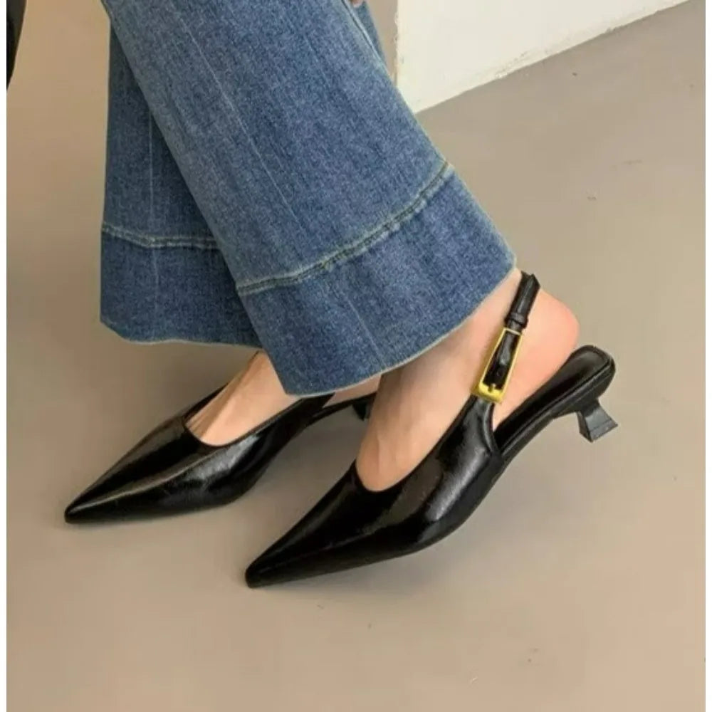 Pointed Toe Sandals Singbacks Mules Shoes