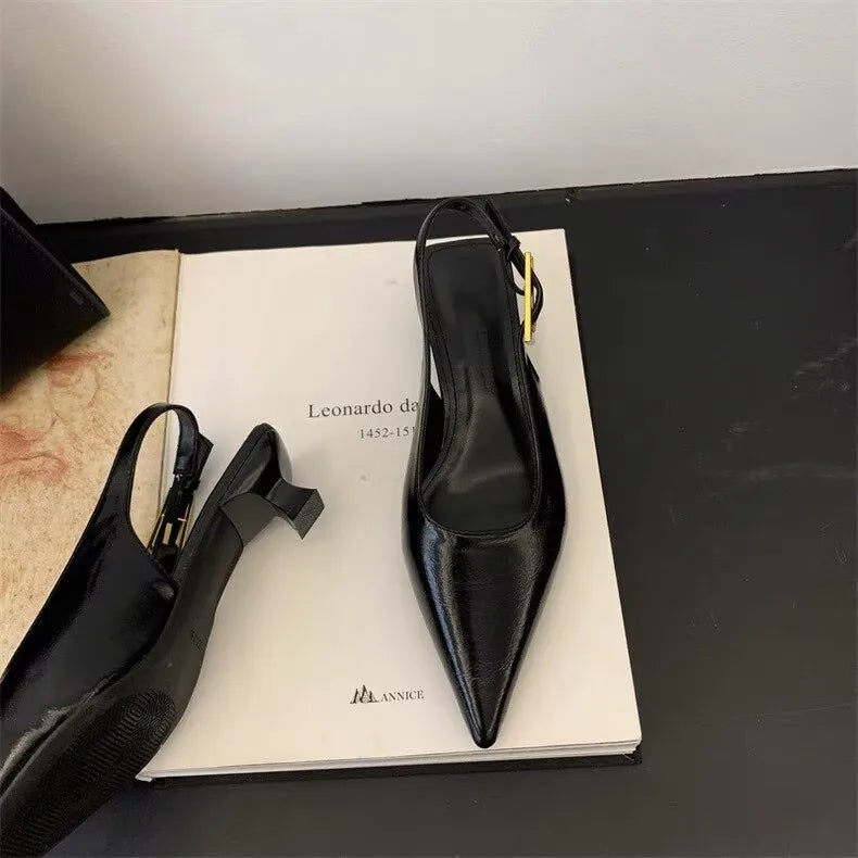 Pointed Toe Sandals Singbacks Mules Shoes