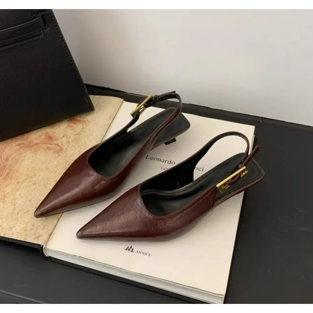 Pointed Toe Sandals Singbacks Mules Shoes