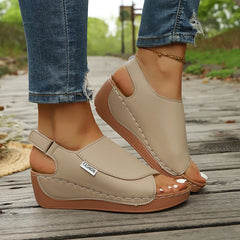 Soft Platforms Sandals Peep Toe Wedges Flip Flops Light Wedges Casual Beach Shoes