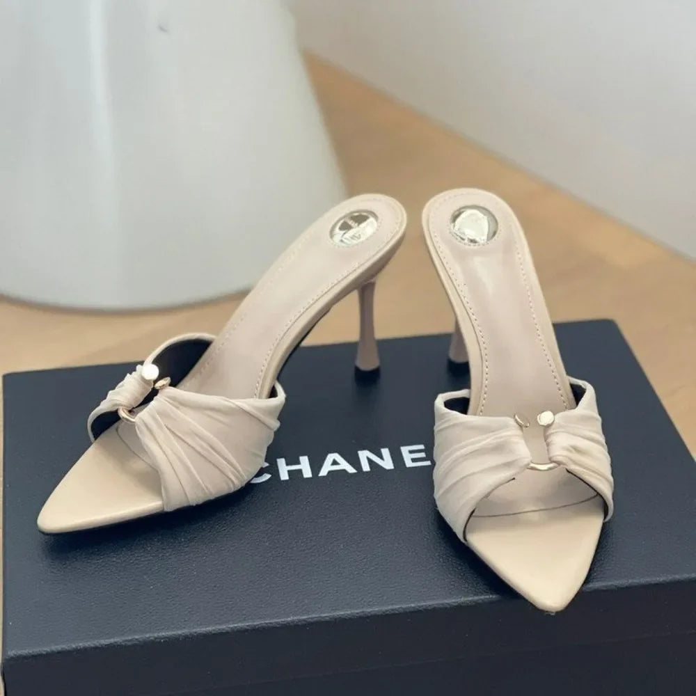 Slippers Open Toe Thin High Heel