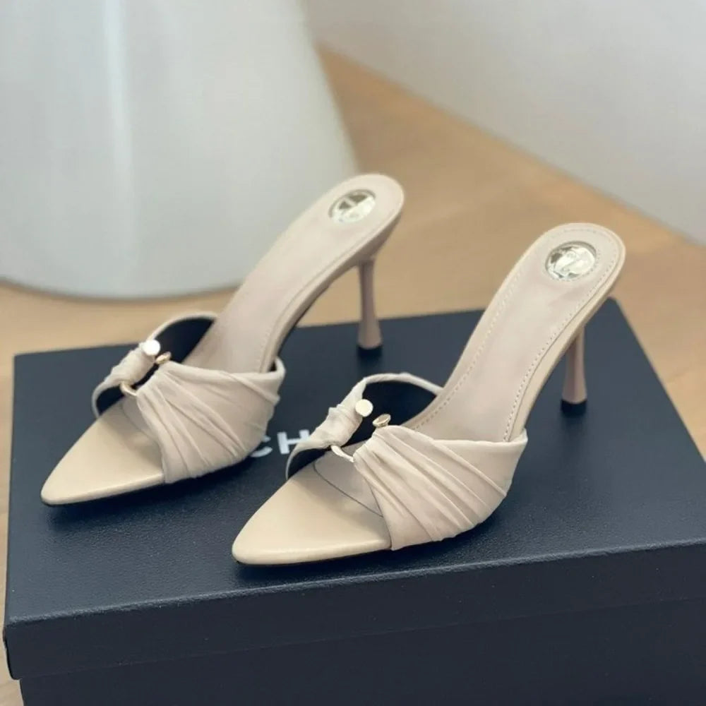 Slippers Open Toe Thin High Heel