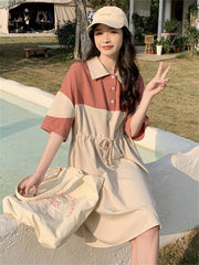 Vintage Party Beach Chiffon Print Robe Casual Dress