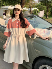 Vintage Party Beach Chiffon Print Robe Casual Dress