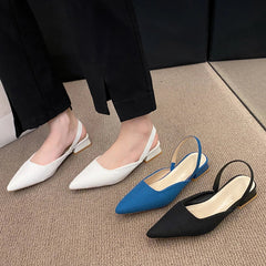 Retro Solid Color Heel