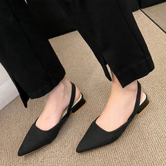Retro Solid Color Heel