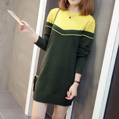 Sweater Skirt Long Section Of long-Sleeved Slim Sweater