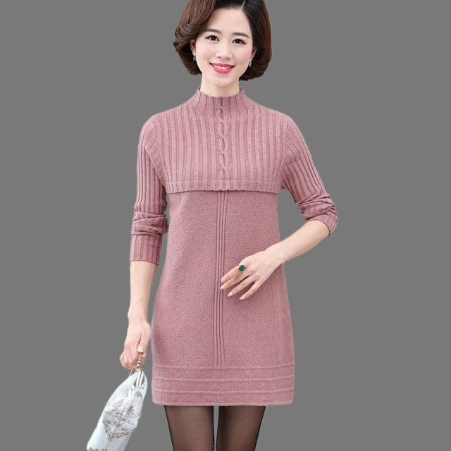 Sweater Version Of Mid Aged Jersey Jacket