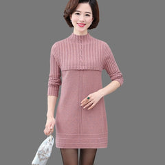 Sweater Version Of Mid Aged Jersey Jacket