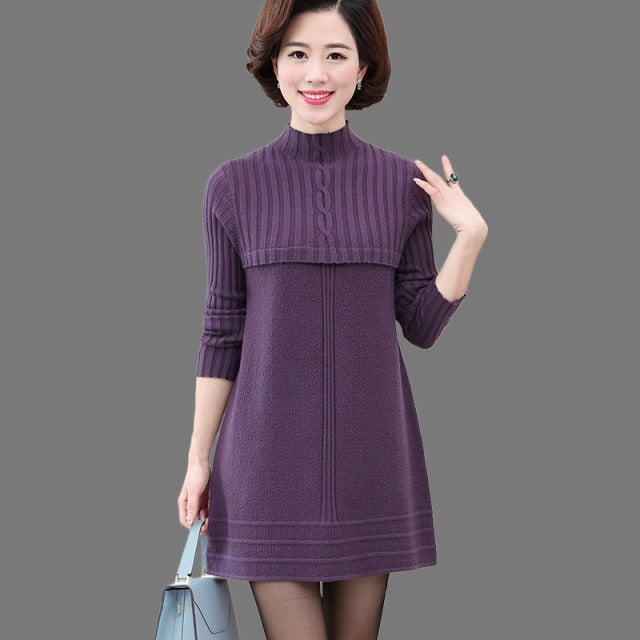 Sweater Version Of Mid Aged Jersey Jacket