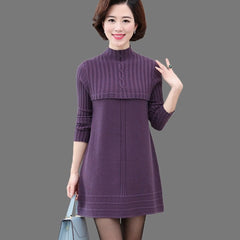 Sweater Version Of Mid Aged Jersey Jacket