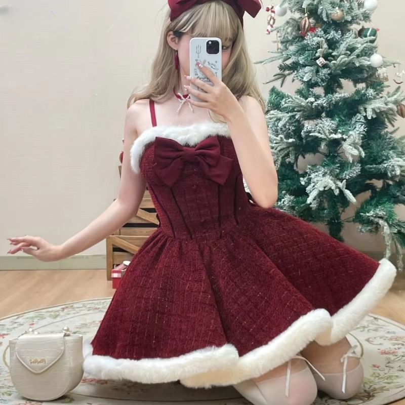 Sweet Plush Shawl Short Jackets Mini Skirts 3 Piece Set