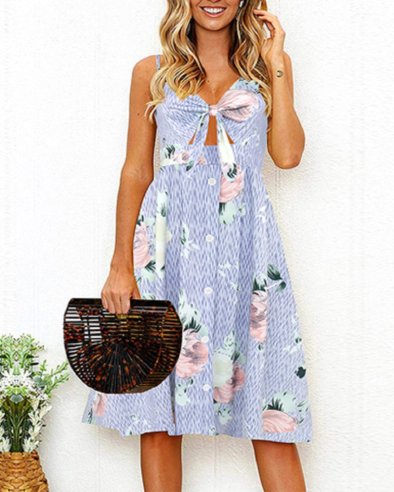 Sweetheart Cut Out and Tie Sundress