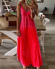 Tank Style V-Neck Maxi Dress