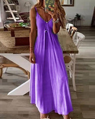 Tank Style V-Neck Maxi Dress