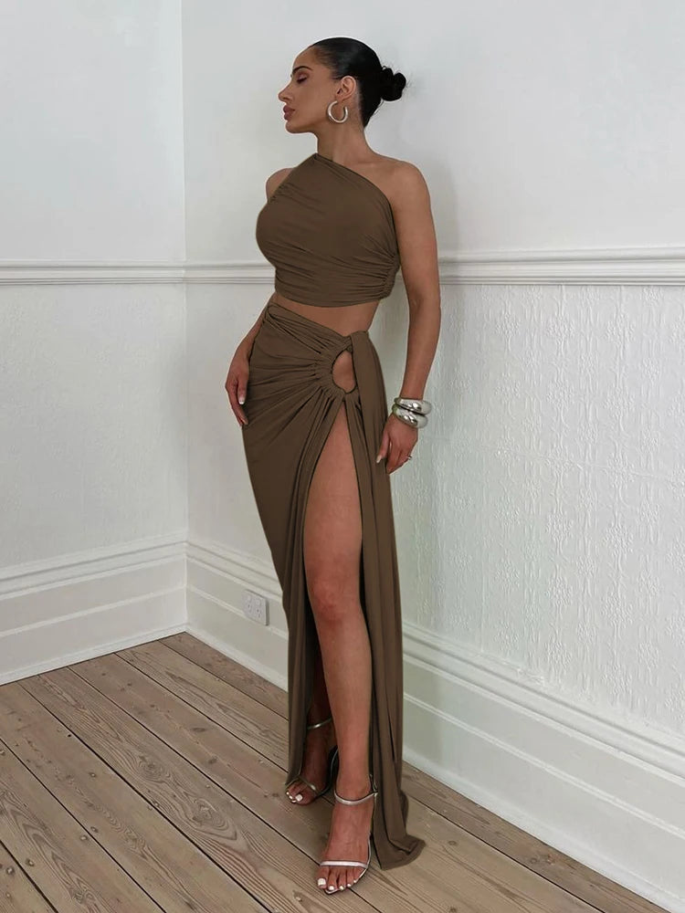 Tank Tops Long Skirts Party Club Vacation Two Piece Matching Sets