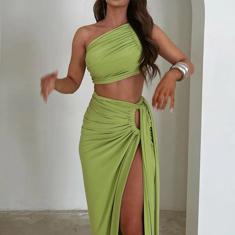 Tank Tops Long Skirts Party Club Vacation Two Piece Matching Sets
