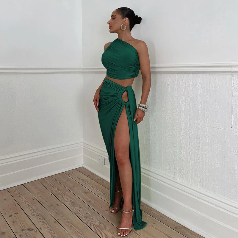 Tank Tops Long Skirts Party Club Vacation Two Piece Matching Sets