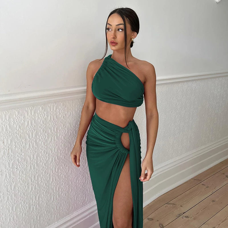 Tank Tops Long Skirts Party Club Vacation Two Piece Matching Sets