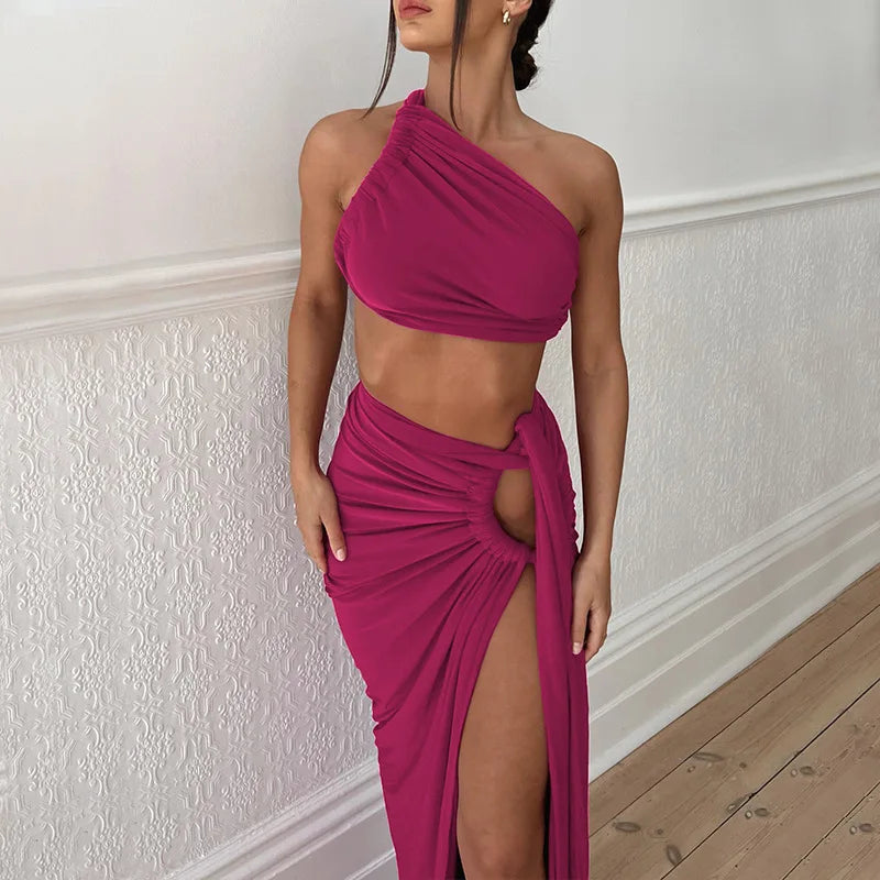 Tank Tops Long Skirts Party Club Vacation Two Piece Matching Sets