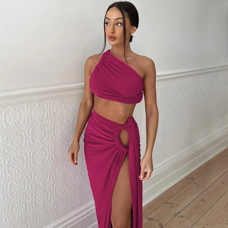Tank Tops Long Skirts Party Club Vacation Two Piece Matching Sets