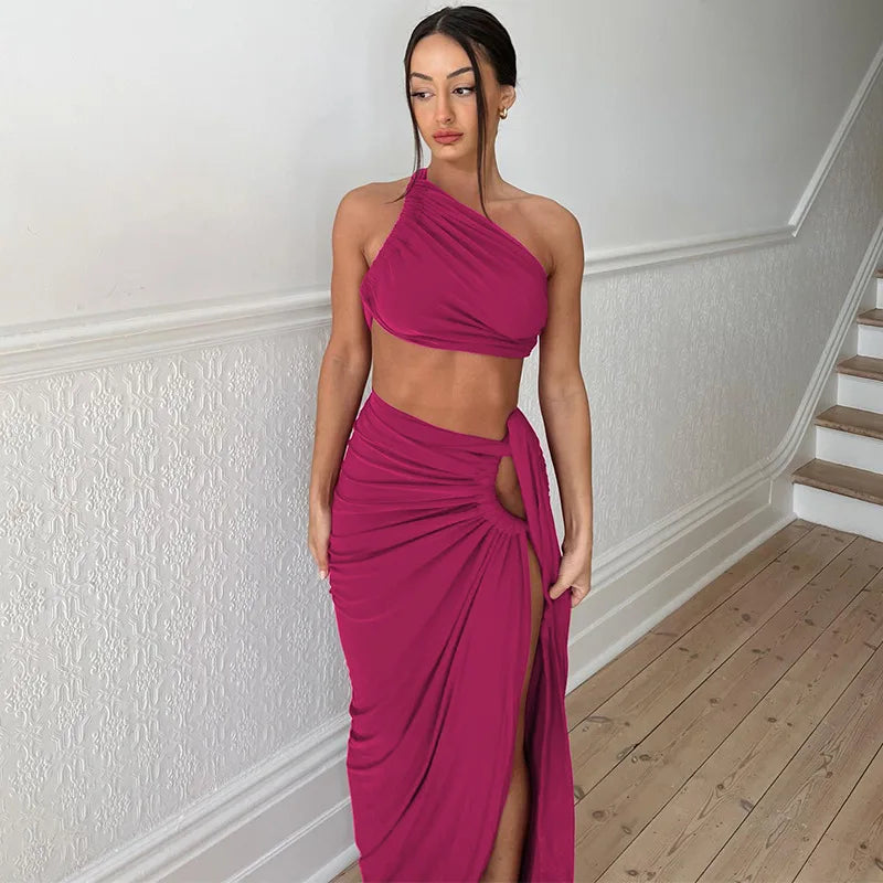 Tank Tops Long Skirts Party Club Vacation Two Piece Matching Sets