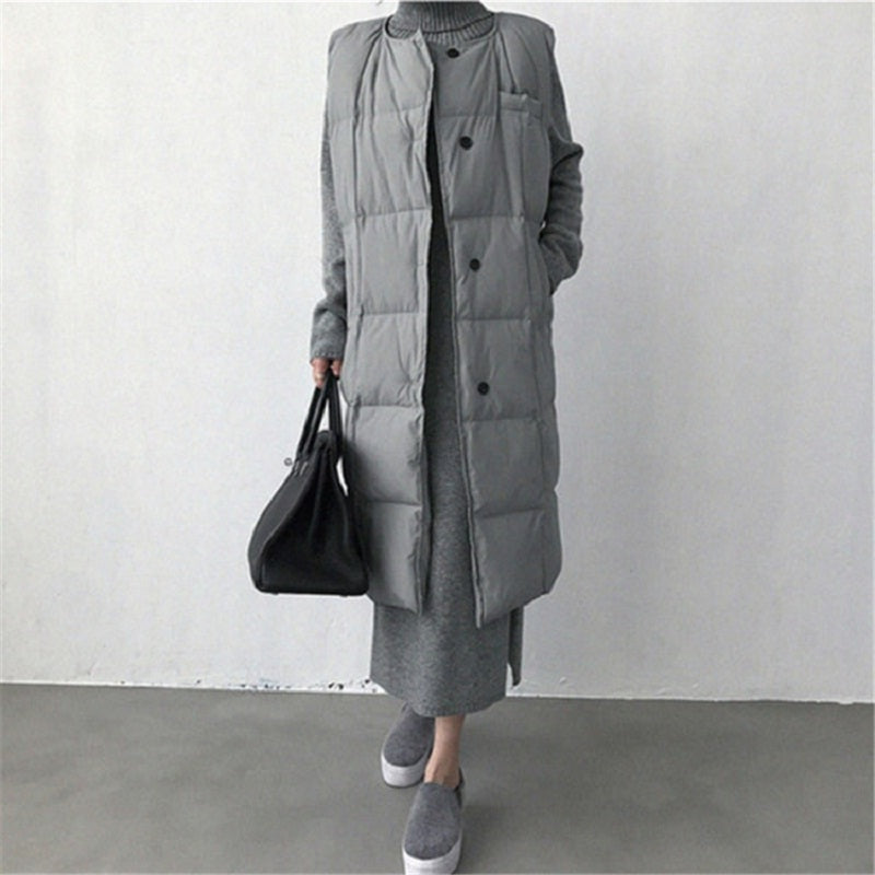 Turtleneck Split Knitting Straight Korean Style Fashionable Sweater Dress