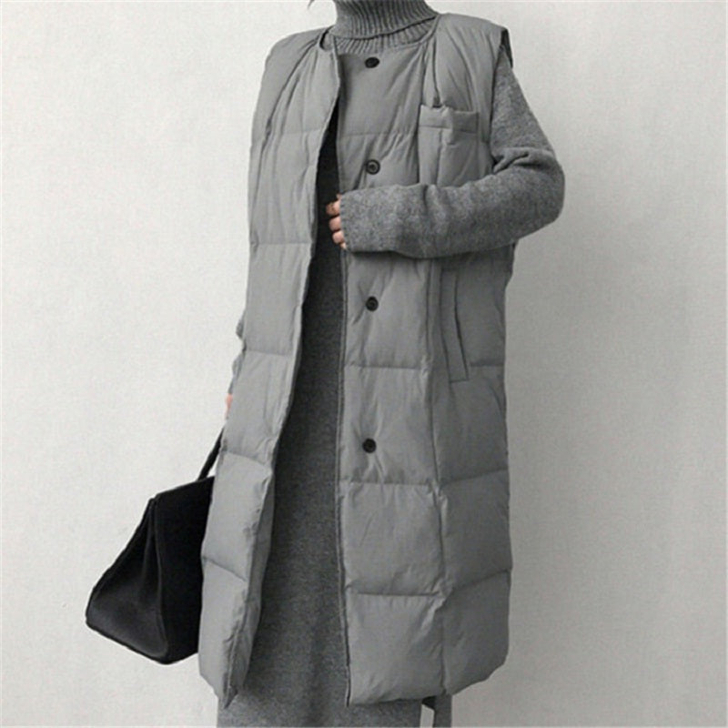 Turtleneck Split Knitting Straight Korean Style Fashionable Sweater Dress