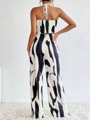 Sleeveless Zipper Fly Top High Waist Office Lady Pant Two Piece Set