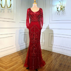 V-Neck Crystal Shawl Yarn Evening Dresses