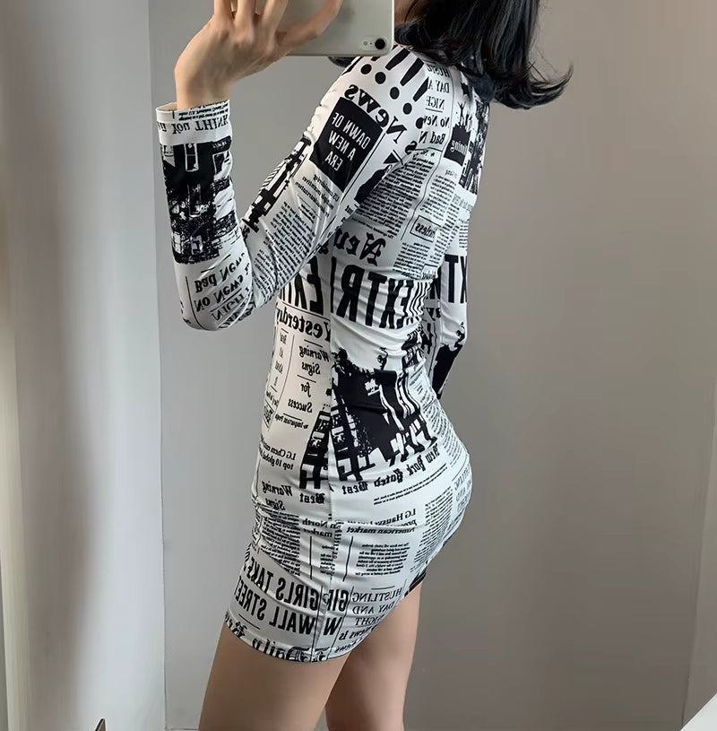 Casual Ruffle Square Collar Printed Medium Stretch Slim Fit Mini Dress