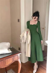 Vintage Beach Bodycon Prom Knitted Slim Evening Vestidos