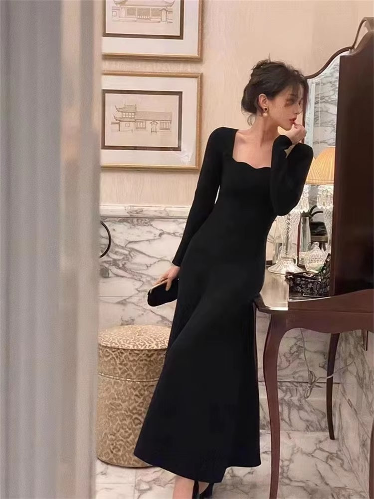 Vintage Beach Bodycon Prom Knitted Slim Evening Vestidos
