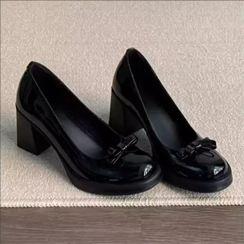 Vintage Bow Shallow Single Shoes