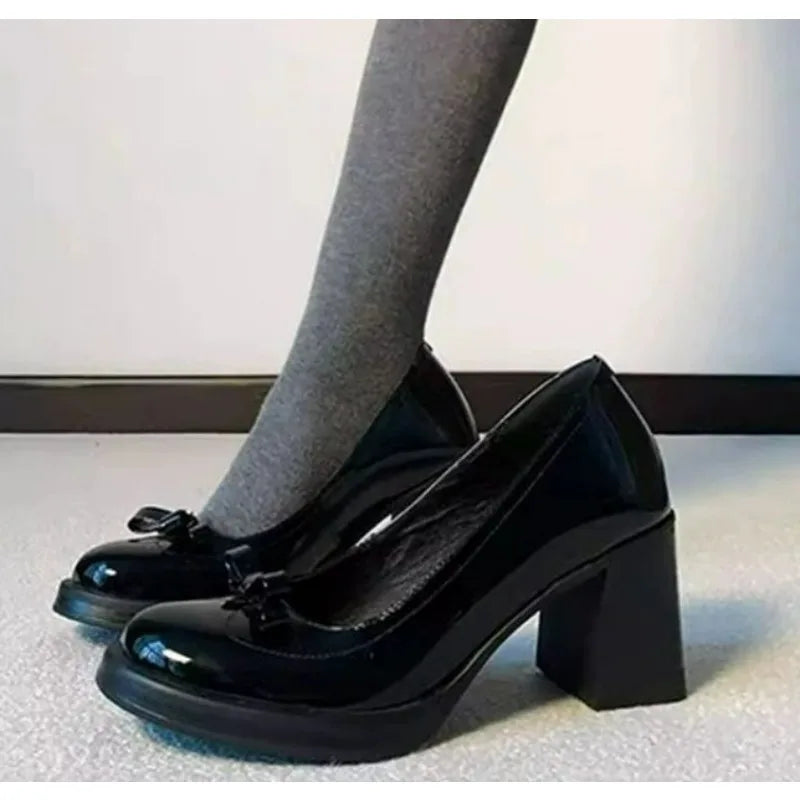 Vintage Bow Shallow Single Shoes