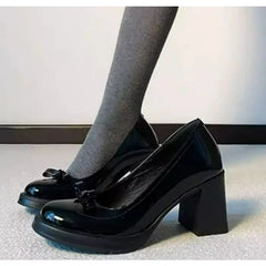 Vintage Bow Shallow Single Shoes