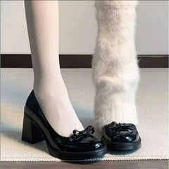 Vintage Bow Shallow Single Shoes