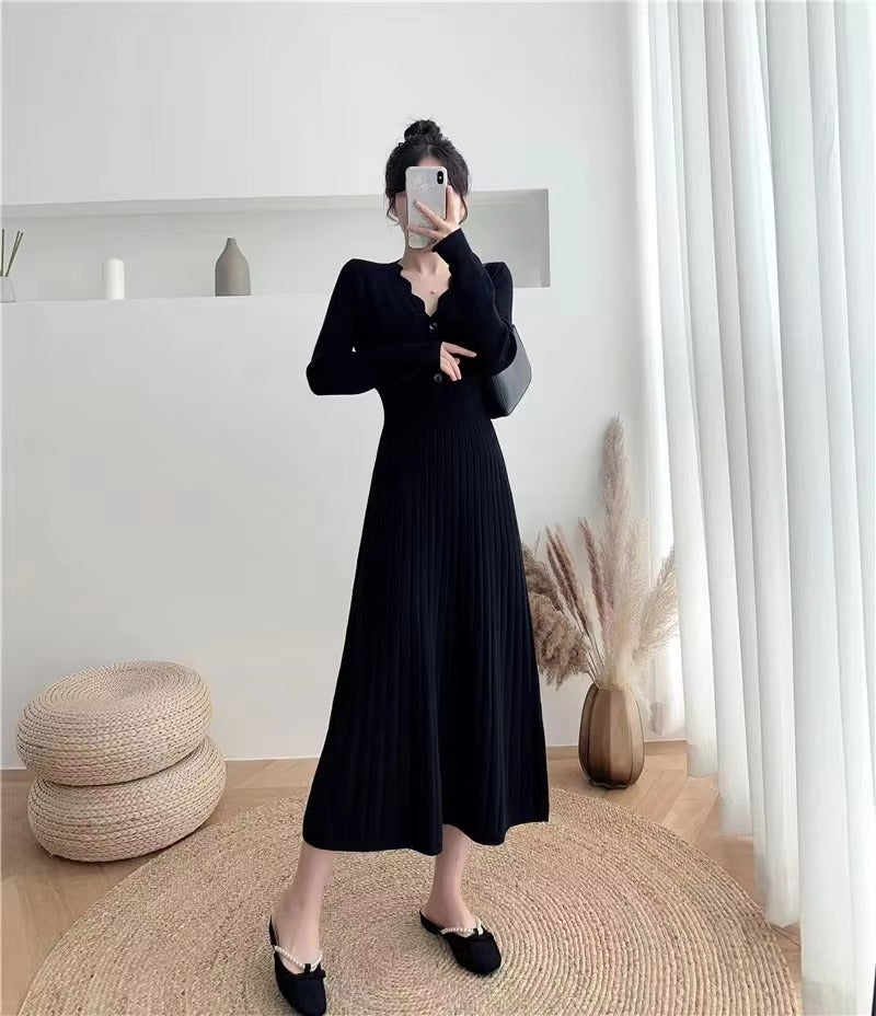Vintage Braid Beach Bodycon Knitted Slim Comfortable Dress