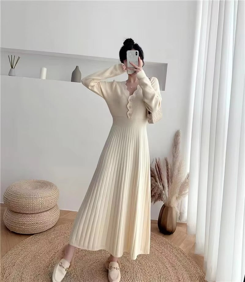 Vintage Braid Beach Bodycon Knitted Slim Comfortable Dress