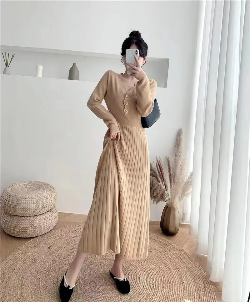 Vintage Braid Beach Bodycon Knitted Slim Comfortable Dress