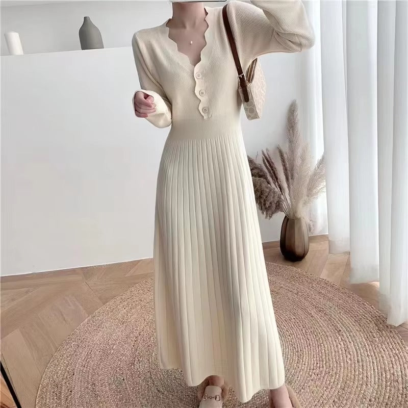 Vintage Braid Beach Bodycon Knitted Slim Comfortable Dress