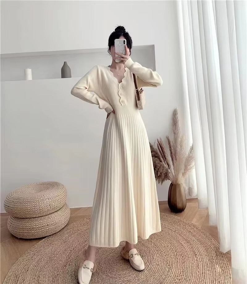 Vintage Braid Beach Bodycon Knitted Slim Comfortable Dress