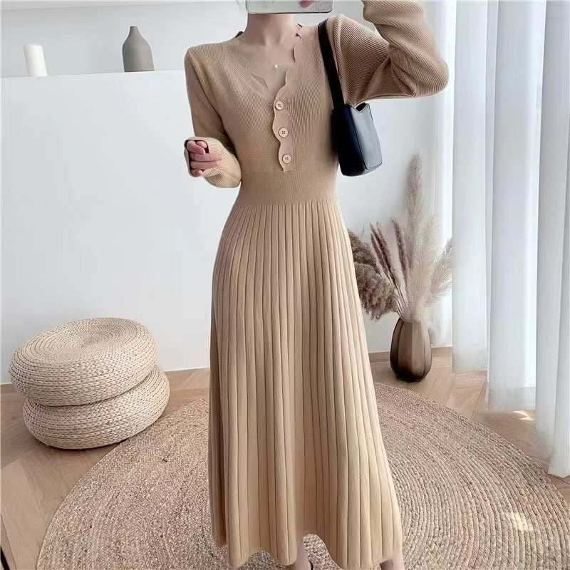 Vintage Braid Beach Bodycon Knitted Slim Comfortable Dress