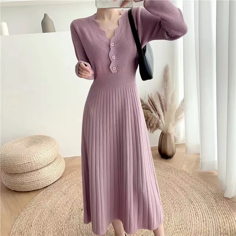 Vintage Braid Beach Bodycon Knitted Slim Comfortable Dress