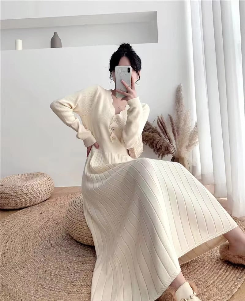 Vintage Braid Beach Bodycon Knitted Slim Comfortable Dress