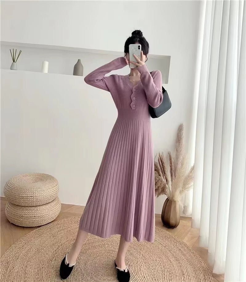 Vintage Braid Beach Bodycon Knitted Slim Comfortable Dress