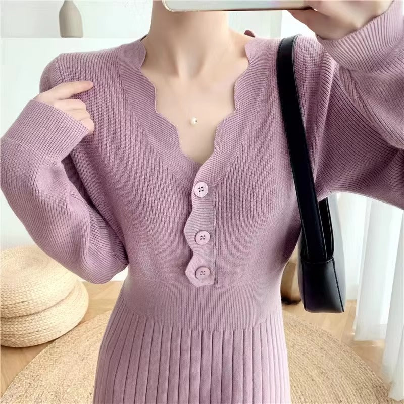 Vintage Braid Beach Bodycon Knitted Slim Comfortable Dress