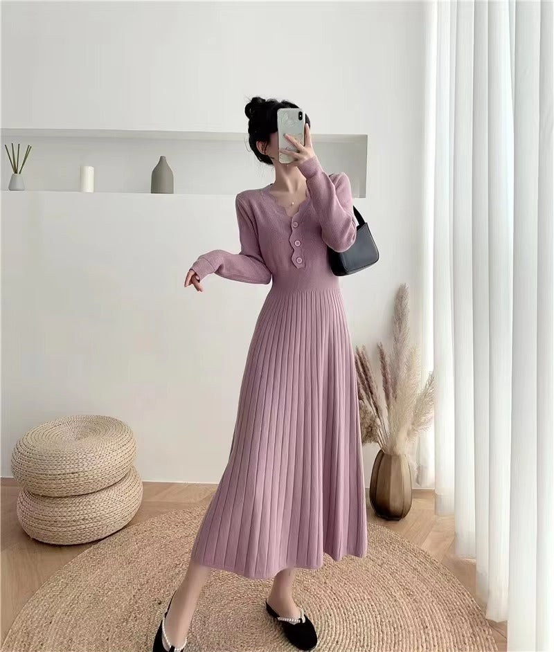 Vintage Braid Beach Bodycon Knitted Slim Comfortable Dress