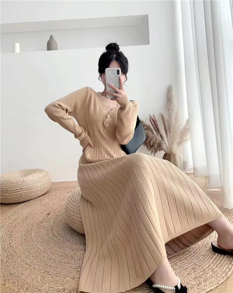Vintage Braid Beach Bodycon Knitted Slim Comfortable Dress